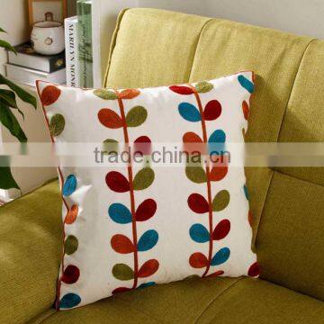 Sofa seat covers, 100%cotton canvas towel embroidered decorative cushion covers