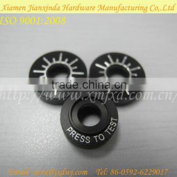 Aluminum anodized black rolling circle