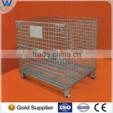 Folding wire mesh container,Quality storage steel cage