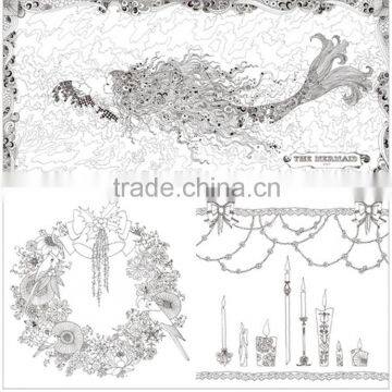 2015 New Arrive Hand-painted Secret Garden Series Fairy Tale Coloring Book for Adult photo-4