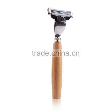 Classical 3blade Wooden Handle Shaving Razor photo-6