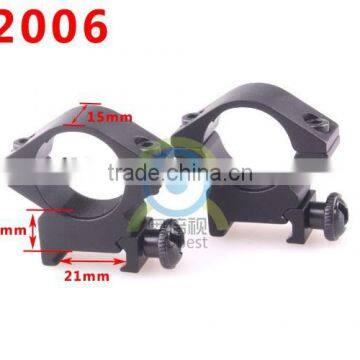 2 x Low Profile See Through 25.4mm Scope Rings 21mm Picatinny Weaver Rail Mount Free Shipping photo-3
