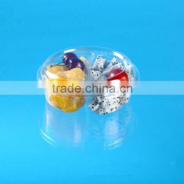 Disposable Plastic Food Container with 2 compartments