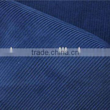 Wholesale 100 cotton 12W blue corduroy fabric for jacket and pants