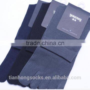 Men mercerized cotton socks sweat-absorbent business socks five toe socks