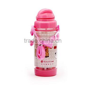 BPA Free children's plastic water bottle with nozzle/school water bottle for kids