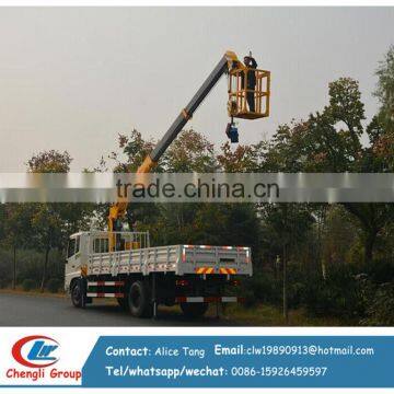 truck with crane bucket crane basket crane