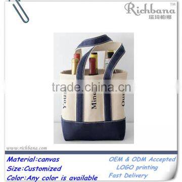 4-bottle canvas wine bag wholesale