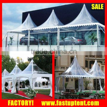 clear roof and sides 6x6m transparent pagoda canopy tents for event                        
                                                Quality Choice