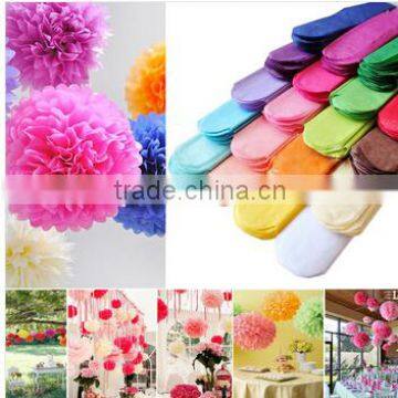 Wedding Decoration Paper Flower Pom Poms China Birthday Party Items photo-4