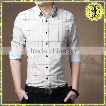 Plaid Shirts Wholesale China/Extra Tall Fitted Mature Men's Plaid Shirts