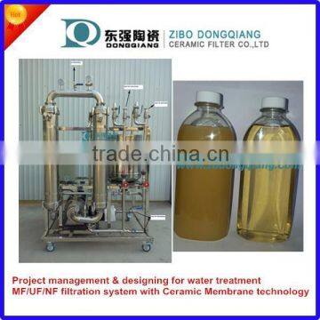 cross flow filter with microfiltration membrane for apple juice,apple wine filtration