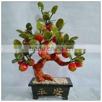 Jade 18 Piece Apple Tree small tree ,natural stone tree ,holiday decoration money tree