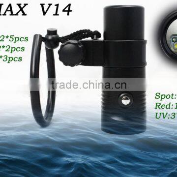 Diving Flashlight Red/UV/SOS/Wide/Spot Light Underwater Scuba Diving Torch Video Lighting photo-6