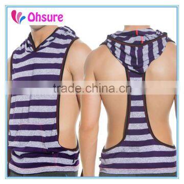 strip gym hoodie mens bodybuilding cotton hoodie singlet