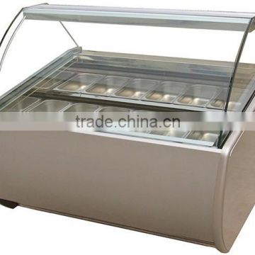 Ice cream freezer display showcase