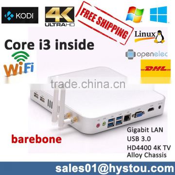 Computer stores Factory price computer Intel core i3 4010U,Mini pc i3 with 2G RAM 60G SSD 1TB HDD USB 3.0