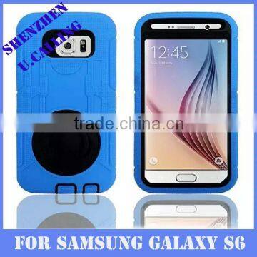 Hybrid Heavy Duty Ring Holder Protective Case For Samsung Galaxy S6 Cover photo-5