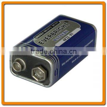 Various styles 6F22 Zn/MnO2 battery 9v 2000mah