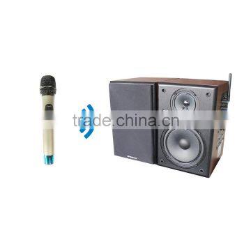 Professional TP-Wireless Handheld Microphone and Brown Speaker System for Conference Room,Church,Classroom,Teaching