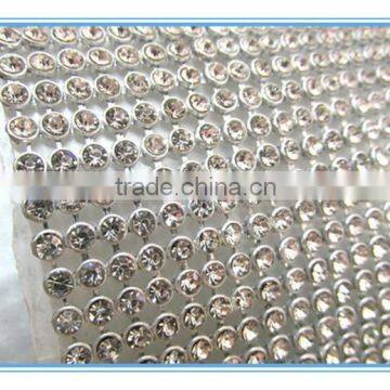 2015 most bling clear crystal aluminum based hotfix diamond sheet bridal dress