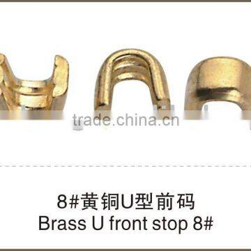Brass U top stopper No.8 zipper garment accessories