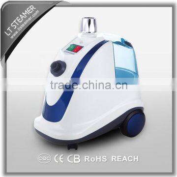 LT-888 Blue+White 2015 new design electric iron household appliance CE/CE certifiation stand hold garment steamer