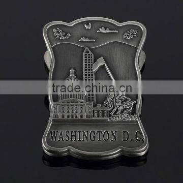 USA regional feature new design embossed zinc alloy money clip with embossed logo for promotion