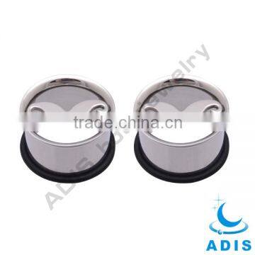 moustache image plugs ear eyelet ear plug jewelry