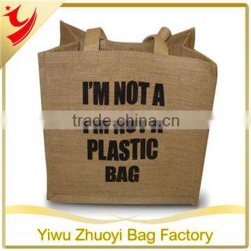 2015Wholesale High Quality Organic Jute Burlap Gift Tote Bags