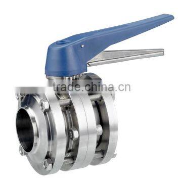 SS304 SMS Stainless Steel Sanitary Butterfly Valve photo-5