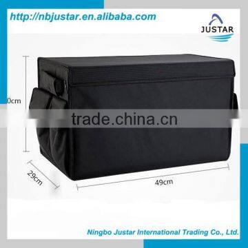 Fabric Plastic Sturdy Construction Folding Type Car Boot Storage Box Car Trunk Organizer Storage Box photo-3