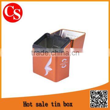 rectangular cigarette tin box