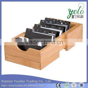 Lipper International Bamboo Expandable Business Card Holder