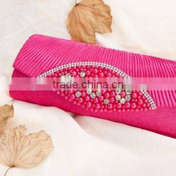 Beautiful Ladies Satin Handmade Beaded Handbag