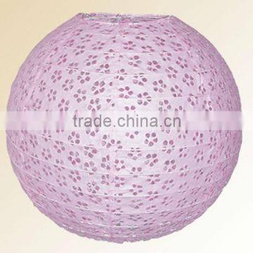 Factory wholesale eyelet paper lantern for wedding