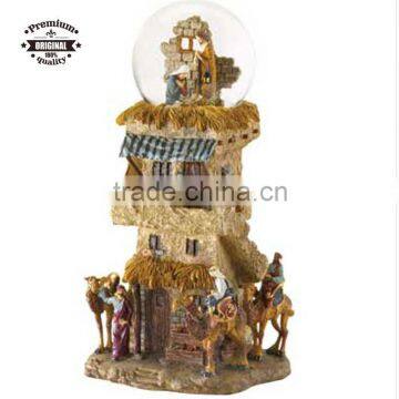 custom resin Nativity Deluxe Snowglobe