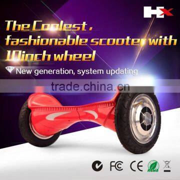 HX 10 Inch Red Self Balancing Mini Electric Scooter 2 Wheel Stand up Electric Scooter With Bluetooth for Sale photo-4
