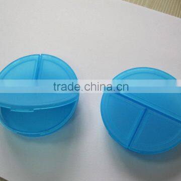 plastic round 3 Compartment Pill Box