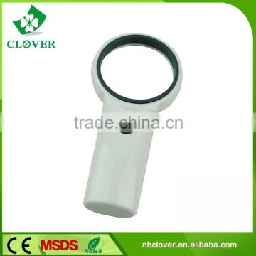 High power plastic magnifying glass with light