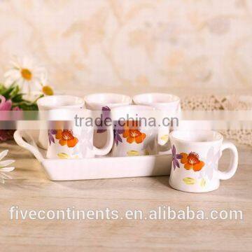 Italy romatic ceramic coffee set coffee cup and saucers