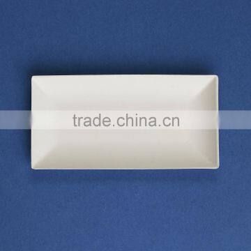 F1-PL-07-R 7*3.5 Inches Bleached Disposable Flate Rectangle Shape Sugarcane Dinner Plates photo-3