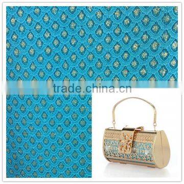 Fashionable PU glitter material with lace popular use for ladies handbags ,wallets and purse with TC or non woven backing                        
                                                Quality Choice