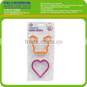 Plastic Butterfly & Heart Shaped Cookie Cutter with TPR head, Cake Decorating Tools