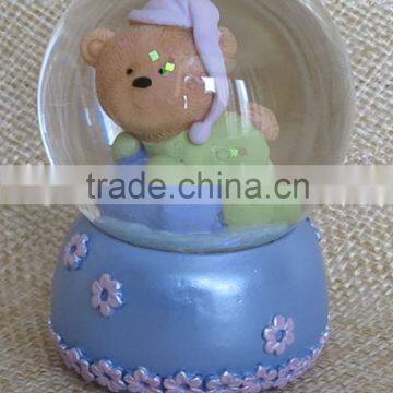 Hot sale Cute bear design snow globe kit for baby bed room decorations