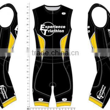 Sleeveless triathlon suit Customized design triathlon suit with sublimated printing