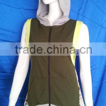 Hoody french terry sleeveless hoodie sweatshirt