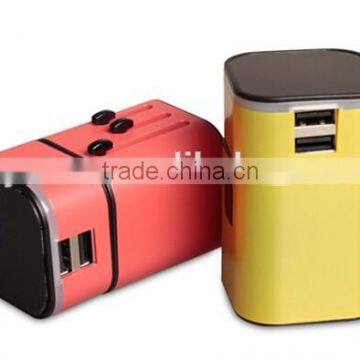 2015 Hot sale All in one Portable universal travel adapter with US/UK/AU/EU world wide plugs for promotional gift
