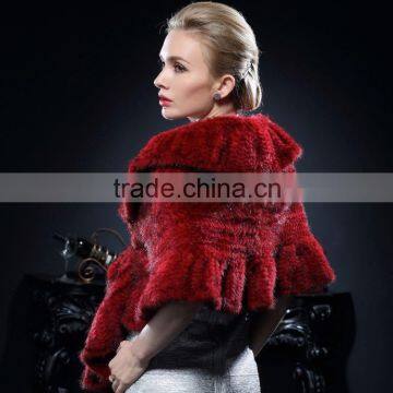Wholesale Genuine Knitted Mink Fur Stole for Fashion Ladies With Cheap Price Stole