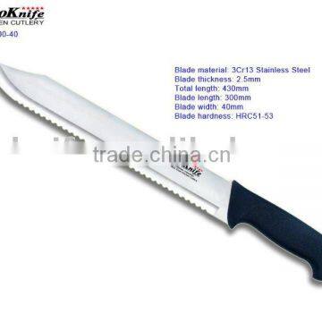 Plastic Handle Stainless Steeel Butcher Knife